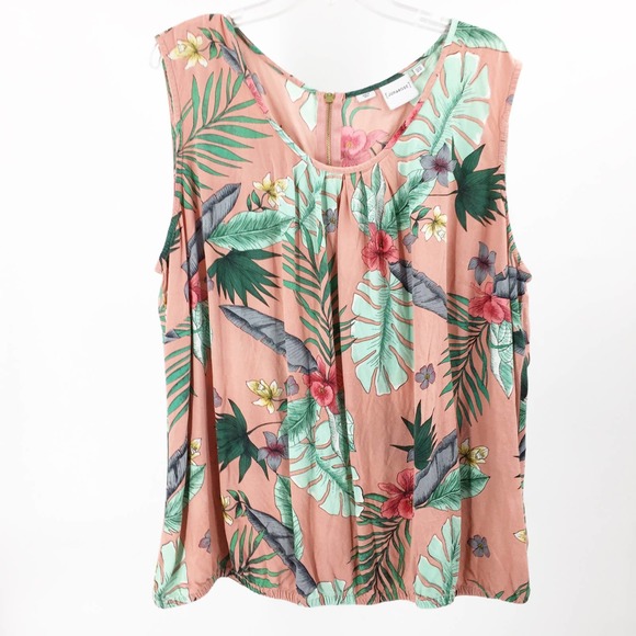 Junarose Tops - Junarose Tropical Print Sleeveless Top 20 153